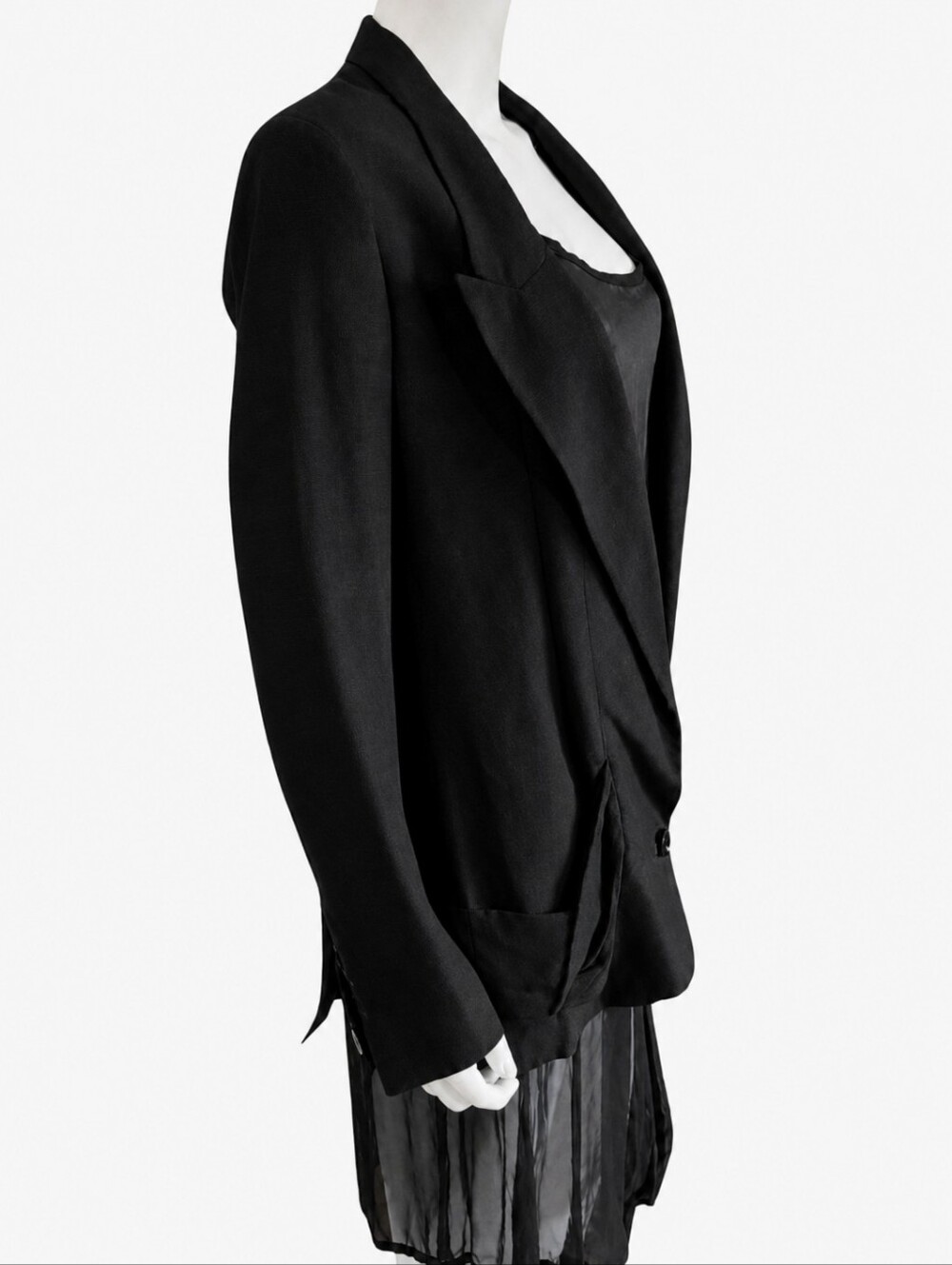 MAISON MARTIN MARGIELA | Archival Deconstructed Draped Black Blazer Jacket US 2 - Picture 6 of 15